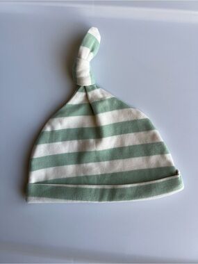 Striped Knot Top Baby Hat